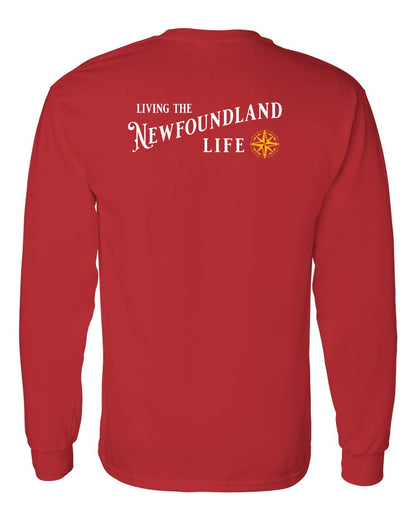 Living the Newfoundland Life yellow Left Chest and Back Long Sleeve