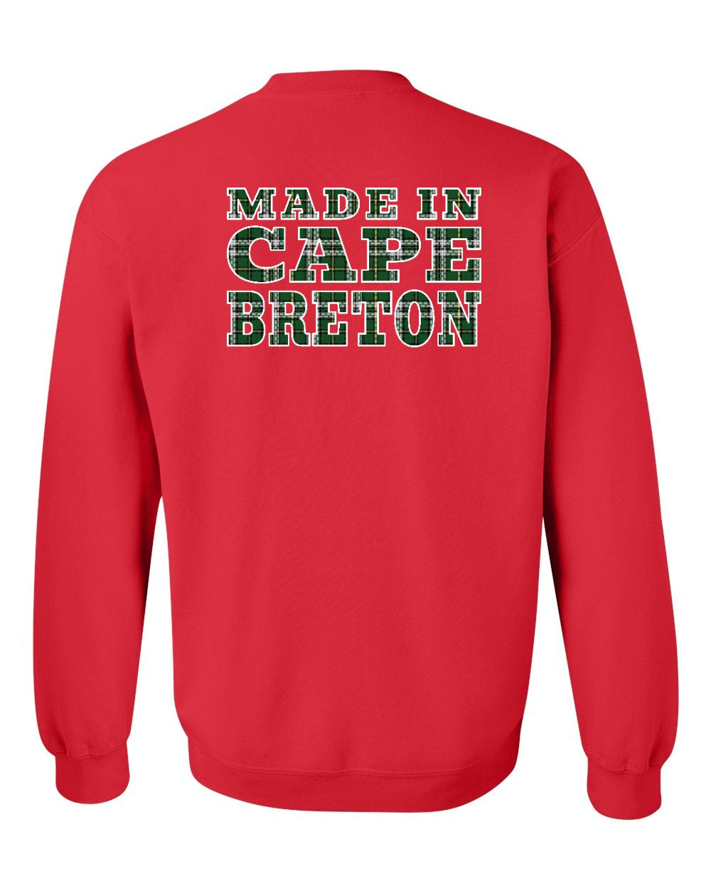 Made In CB Tartan Left Chest and Back Crewneck Sweatshirt - Unisex
