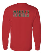 Made In NFLD ( Tartan Lettering) Left Chest and Back Long Sleeve - Unisex