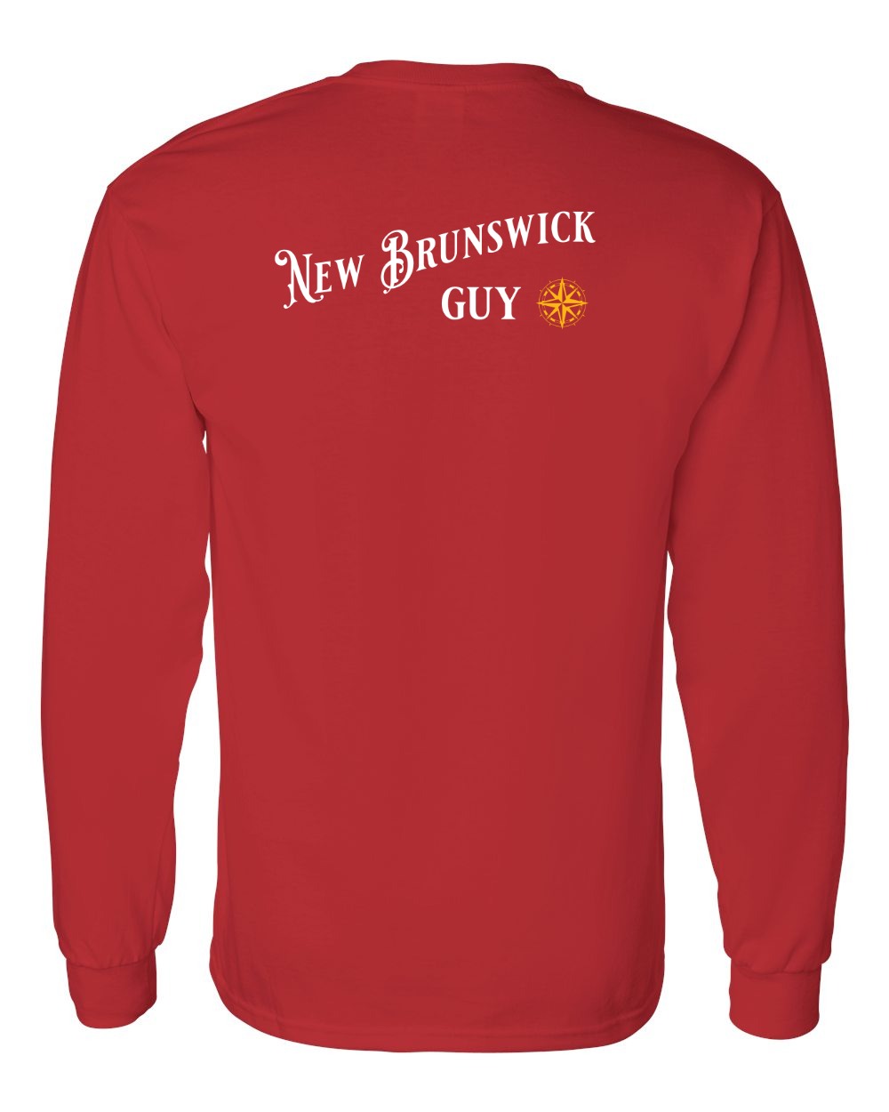 New Brunswick Guy yellow Left Chest and Back Long Sleeve Tee