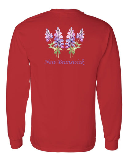 New Brunswick Lupins Left Chest and Back Long Sleeve Tee