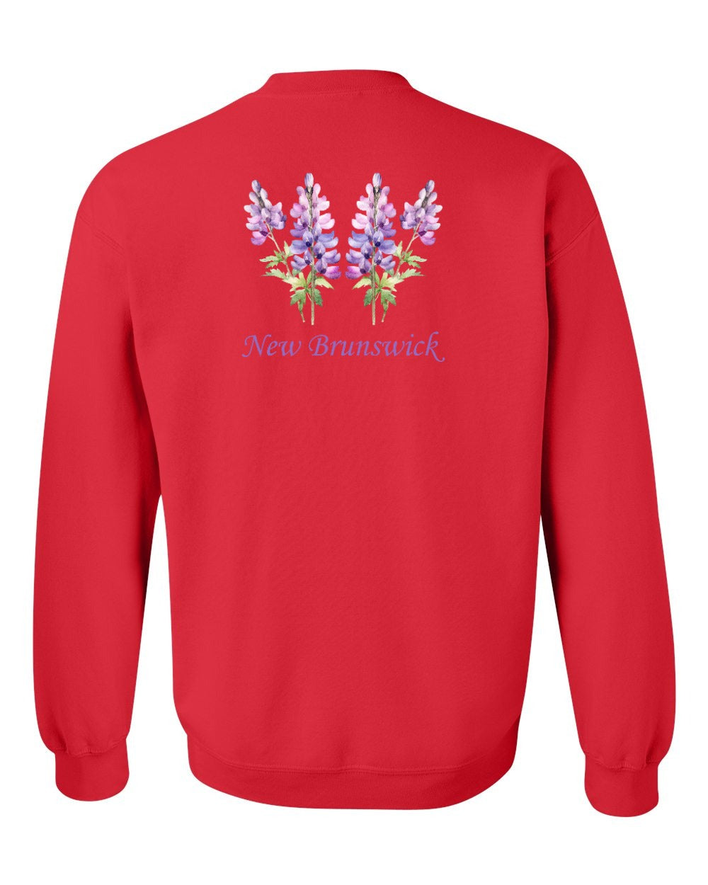 New Brunswick Lupins Left Chest and Back Crewneck Sweatshirt