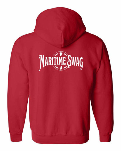 Maritime Swag Logo Left Chest and Back Zip Hoodie