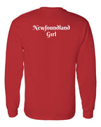 NFLD Girl Heart Dot Left Chest & Back Long Sleeve Tee - Unisex