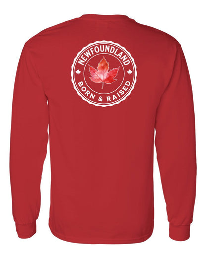 Born and Raised Newfoundland Left Chest and Back Long Sleeve