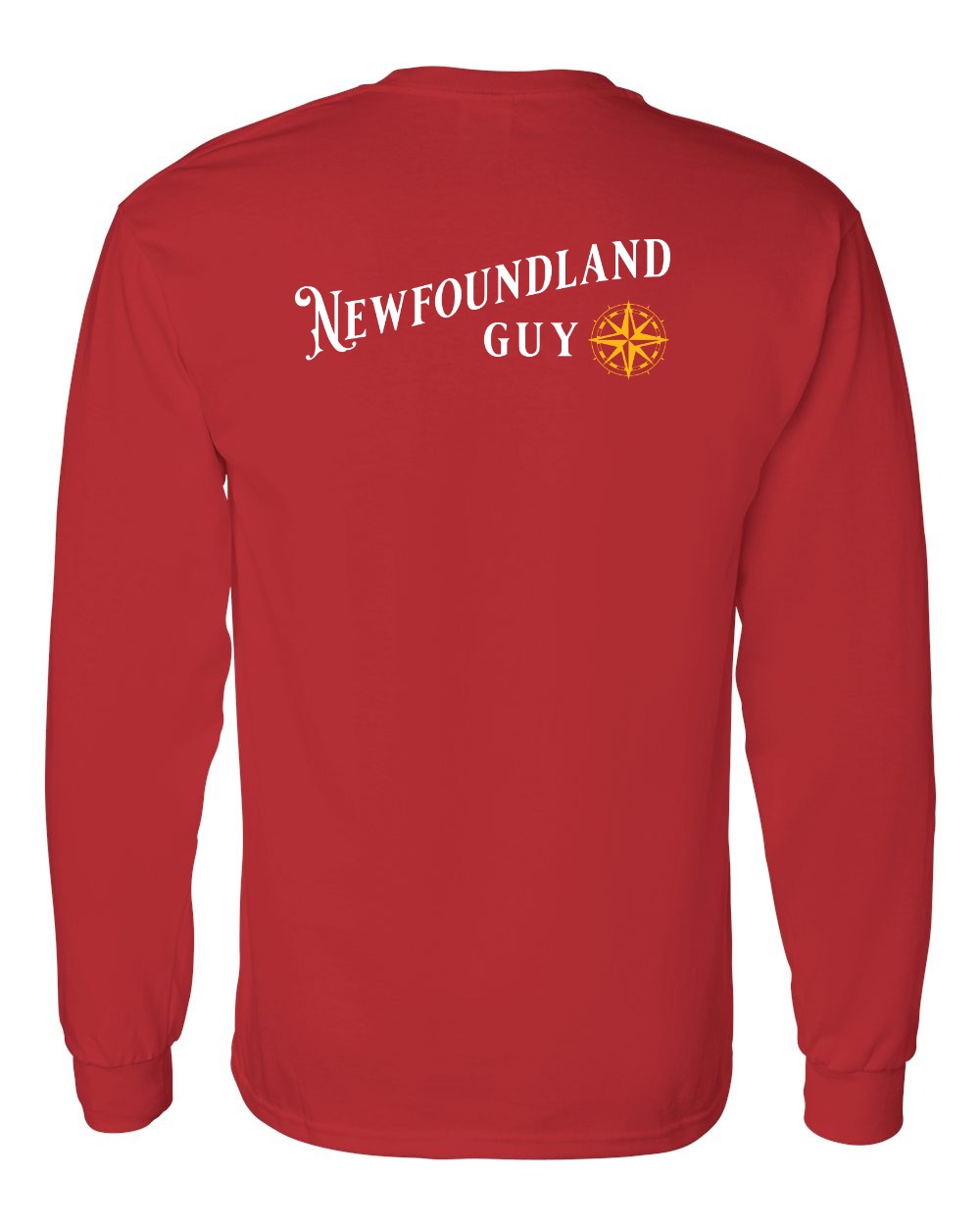 NFLD Guy Yellow Compass Left Chest and Back Long Sleeve - Unisex