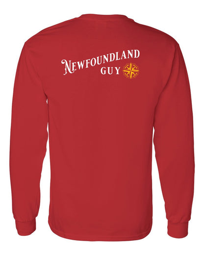 Newfoundland Guy yellow Left Chest and Back Long Sleeve