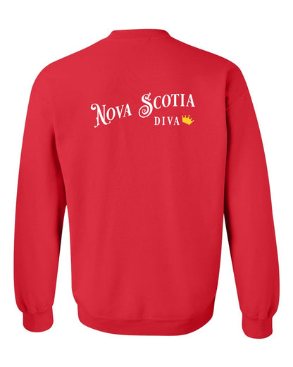 Nova Scotia Diva Left Chest and Back crew-neck