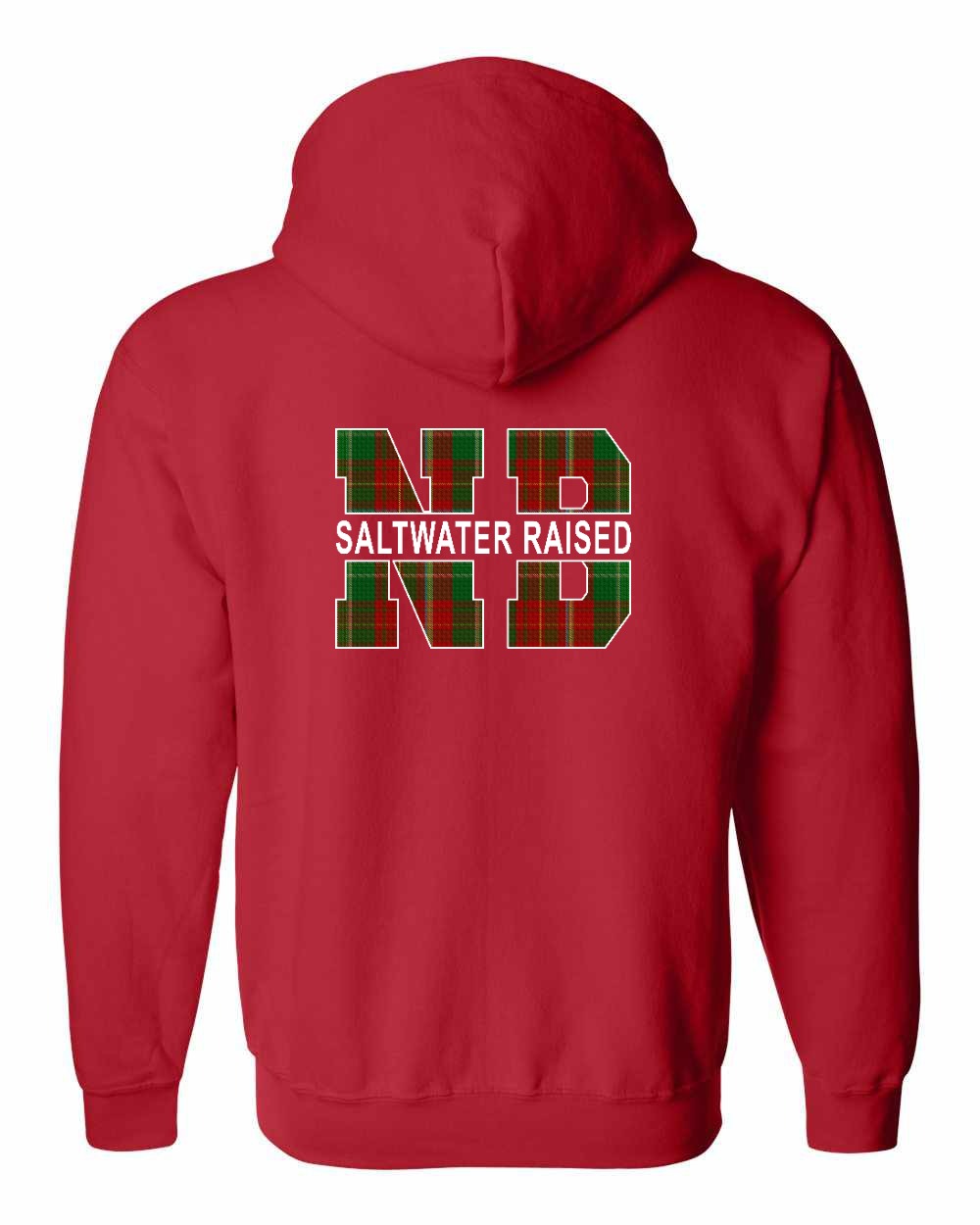 NB Saltwater Raised Left Chest and Back Zip Hoodie Printed NOT STITCHED