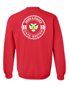 Born and Raised CB Heart Flag Left Chest & Back Crewneck Sweatshirt - Unisex