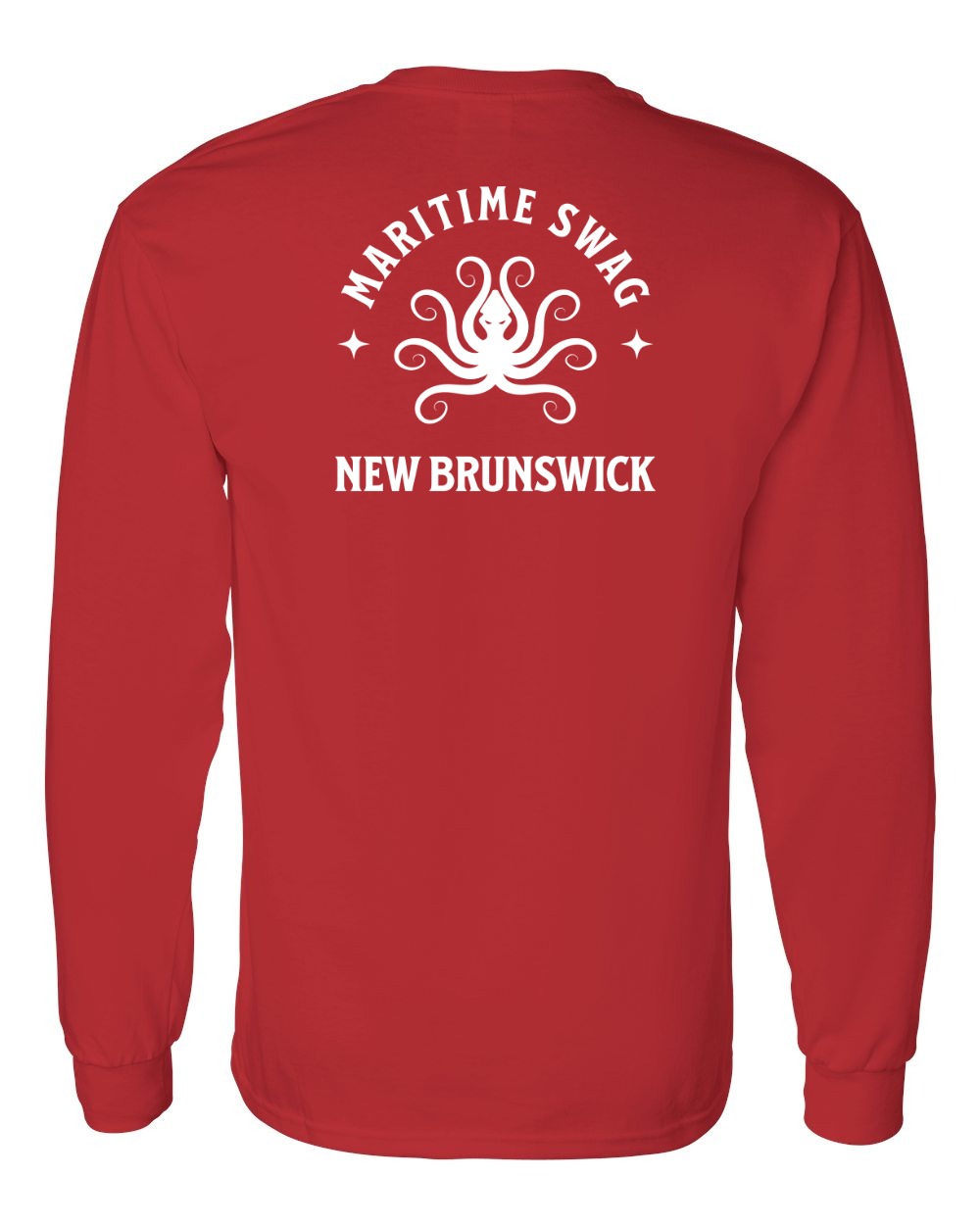 Maritime Swag New Brunswick Octopus Left Chest and Back Long Sleeve Tee