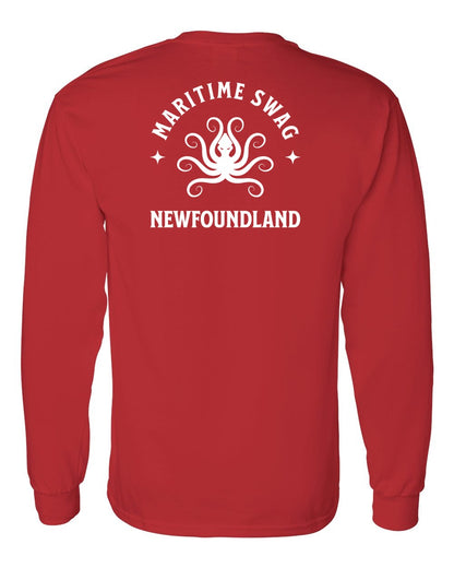 Maritime Swag Newfoundland Octopus Left Chest and Back Long Sleeve