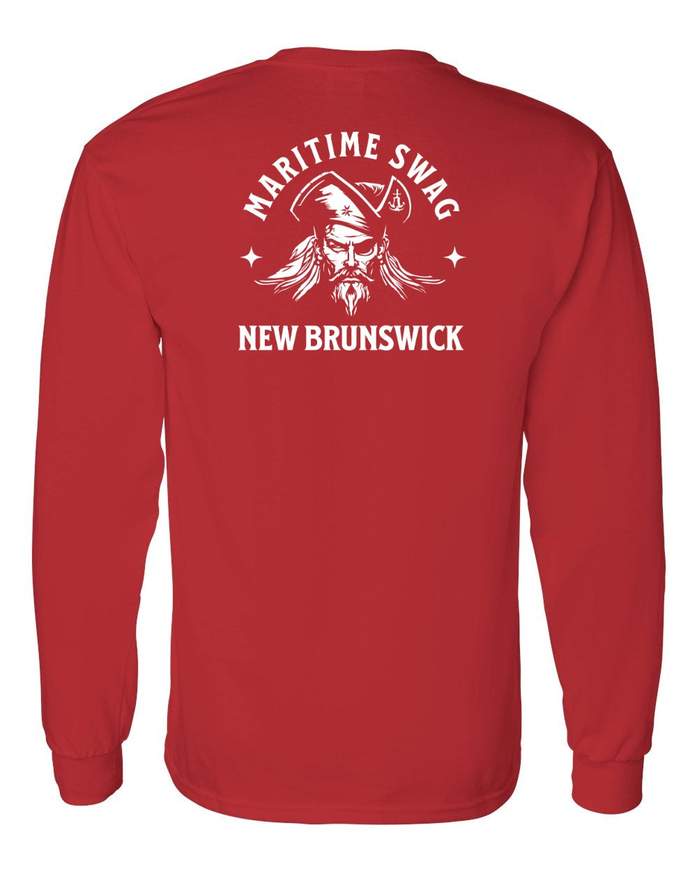 Maritime Swag New Brunswick Pirate Left Chest and Back Long Sleeve Tee