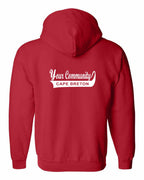Custom Your Community Swoop (CB) Left Chest and Back Zip Hoodie - Unisex