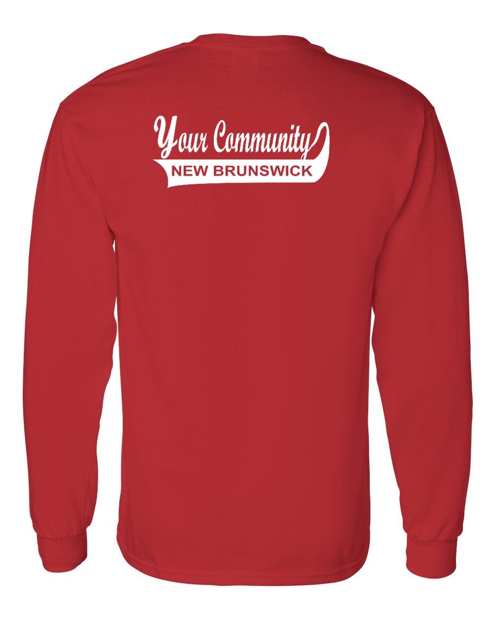 Your Community Swoop NB Left Chest and Back Long Sleeve Tee - Unisex