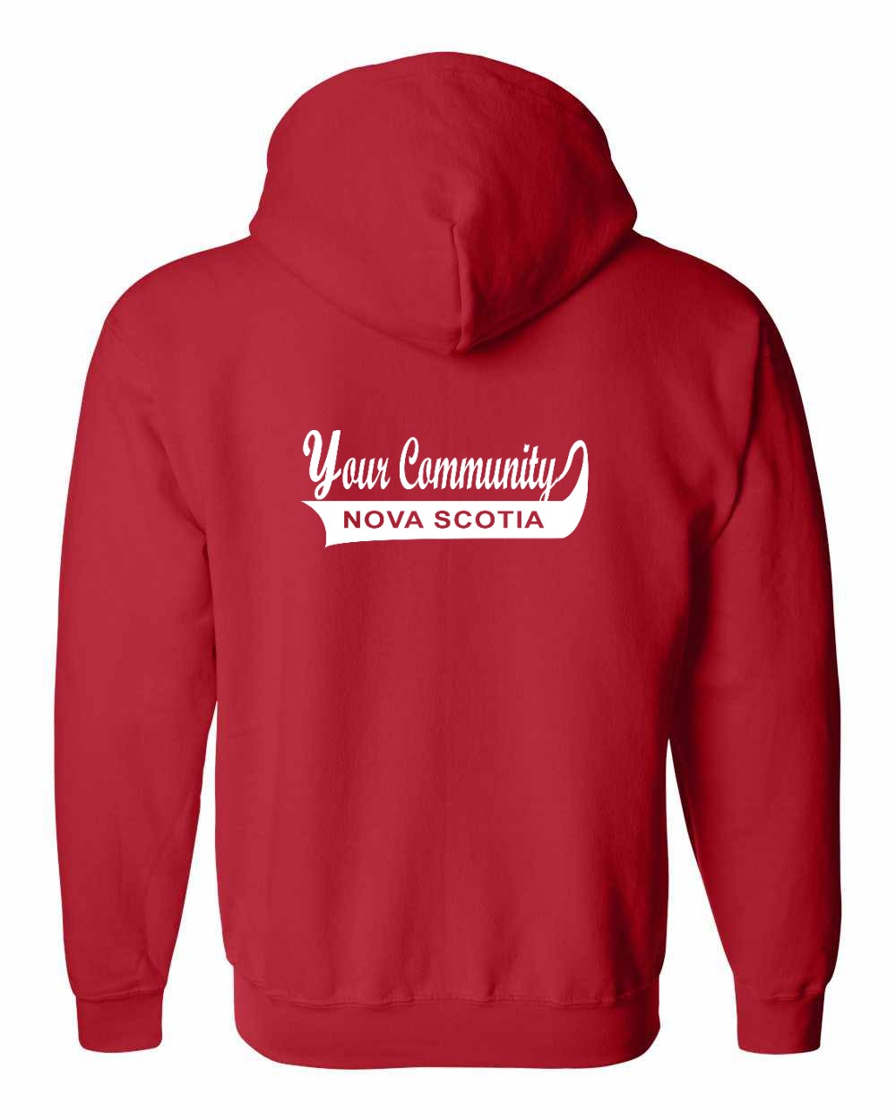 Custom Your Community Swoop (NS) Left Chest and Back Zip Hoodie - Unisex