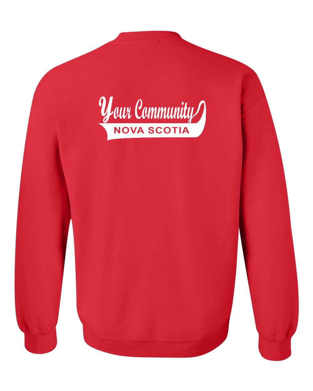 Custom Your Community Swoop (NS) Left Chest and Back Crewneck Sweatshirt - Unisex