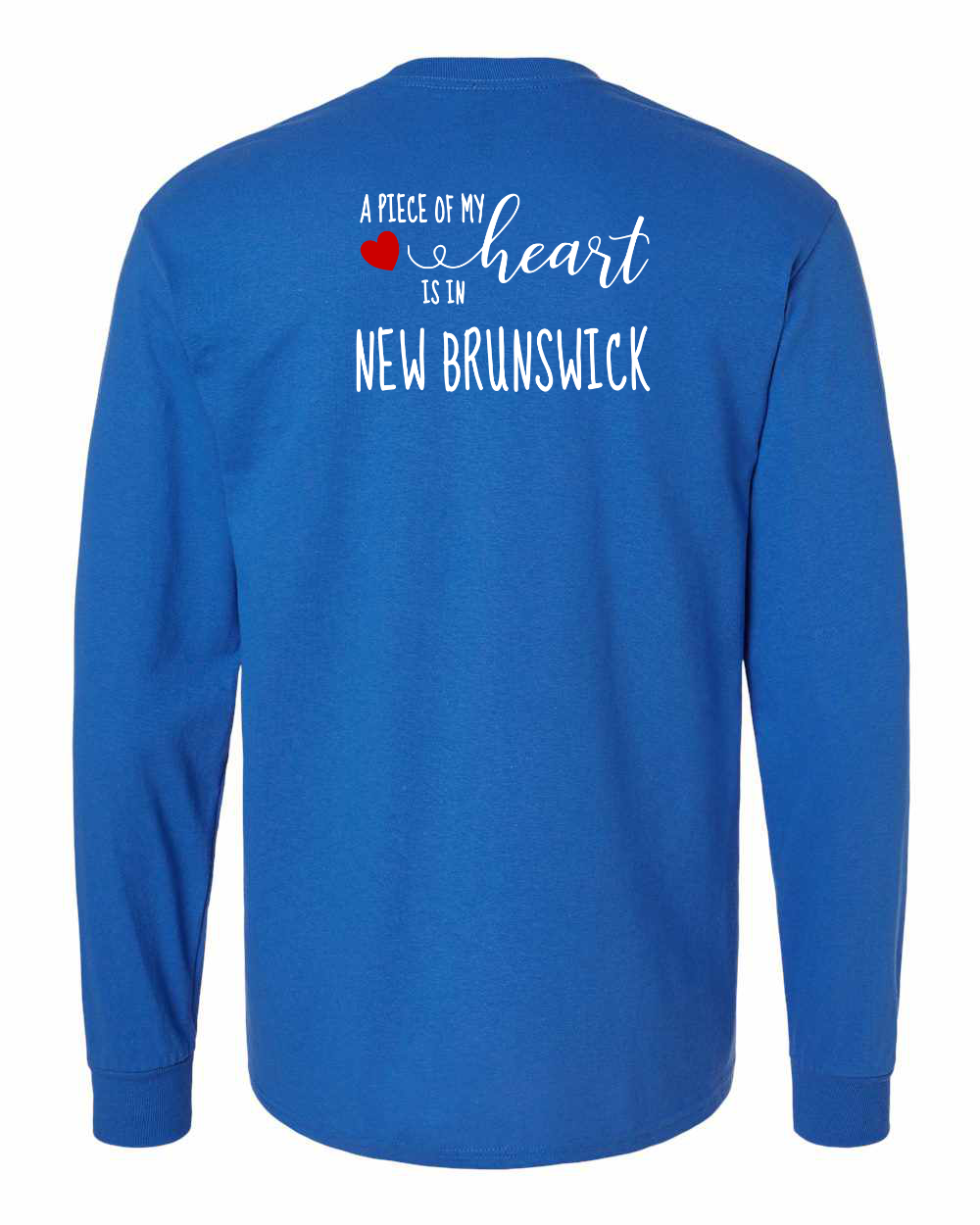 A piece of My heart in NB (Red Heart) Left Chest and Back Long Sleeve Tee - Unisex