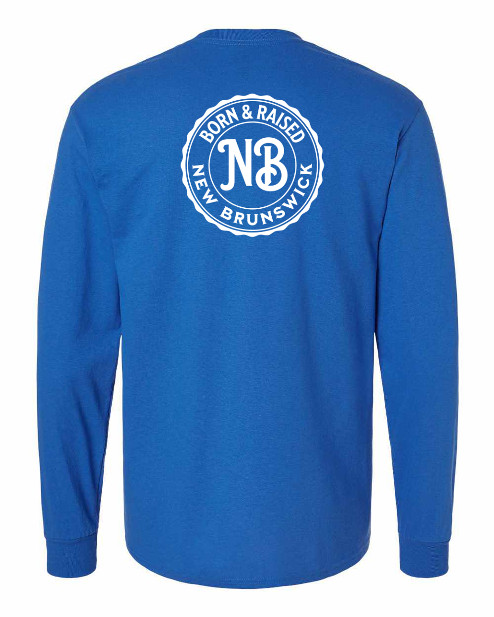 Born & Raised NB Left Chest and Back Long Sleeve Tee - Unisex