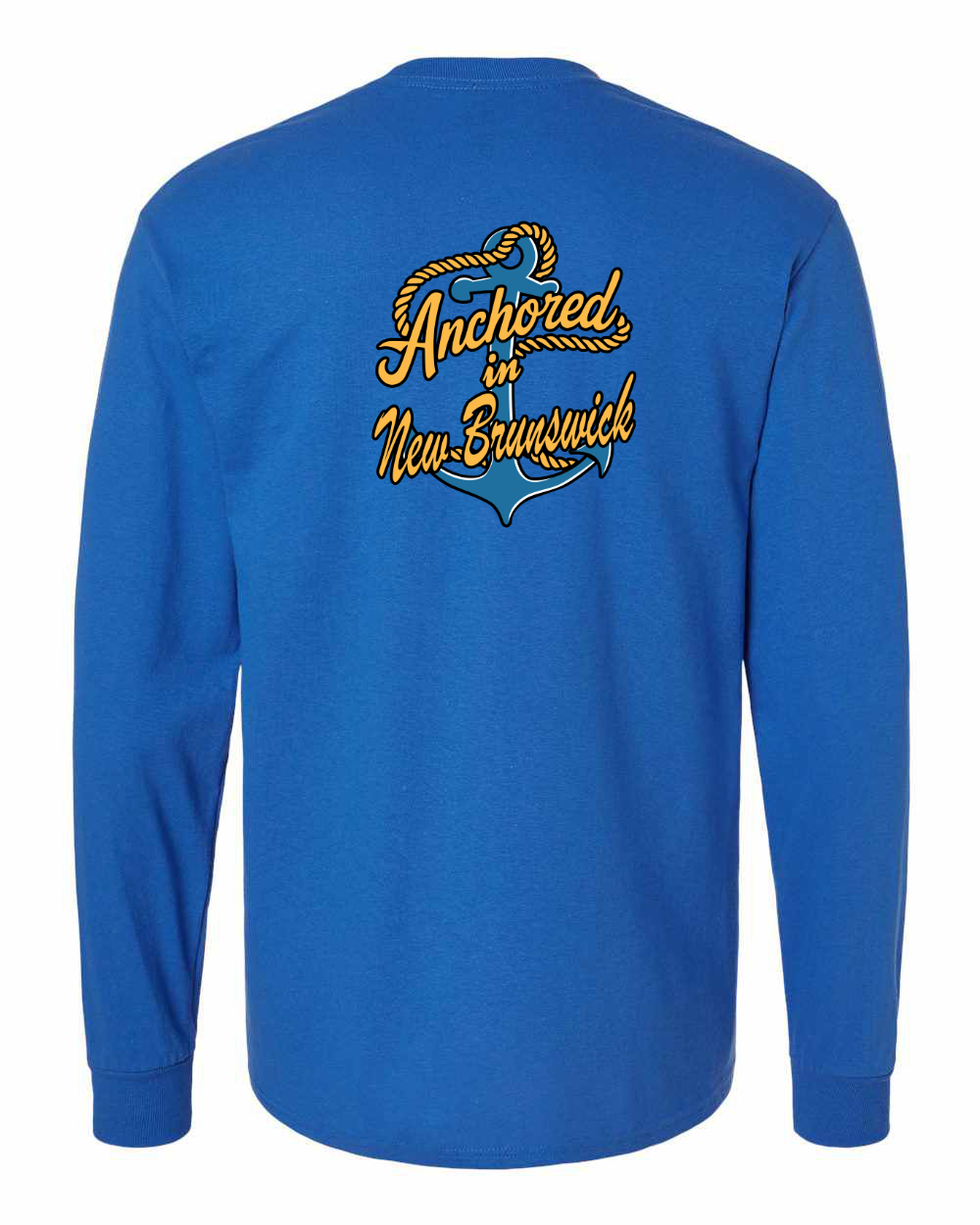 Anchored in NB Left Chest and Back Long Sleeve Tee - Unisex