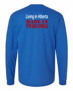 Living Alberta Made in NB Left Chest and Back Long Sleeve Tee - Unisex