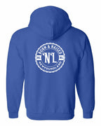 Born & Raised NFLD Left Chest And Back Zip Hoodie - Unisex