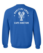 Maritime Swag CB Mandala white Lobster Left Chest and Back Crewneck Sweatshirt - Unisex