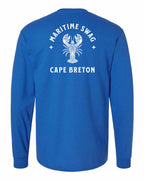 Maritime Swag CB Mandala white Lobster Left Chest and Back Long Sleeve Tee - Unisex