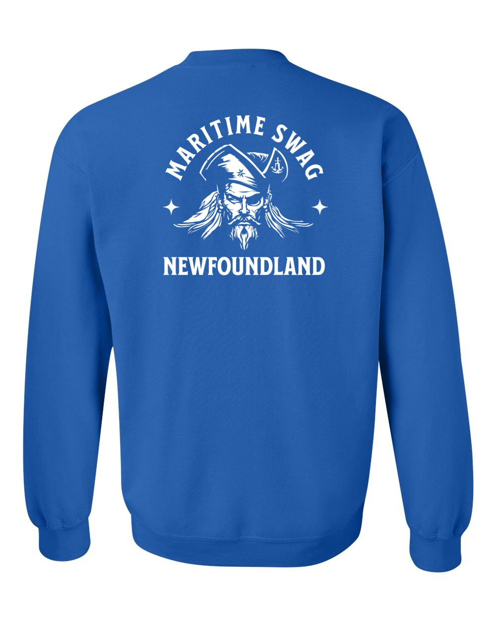 Maritime Swag NFLD Pirate Left Chest and Back Crewneck Sweatshirt - Unisex