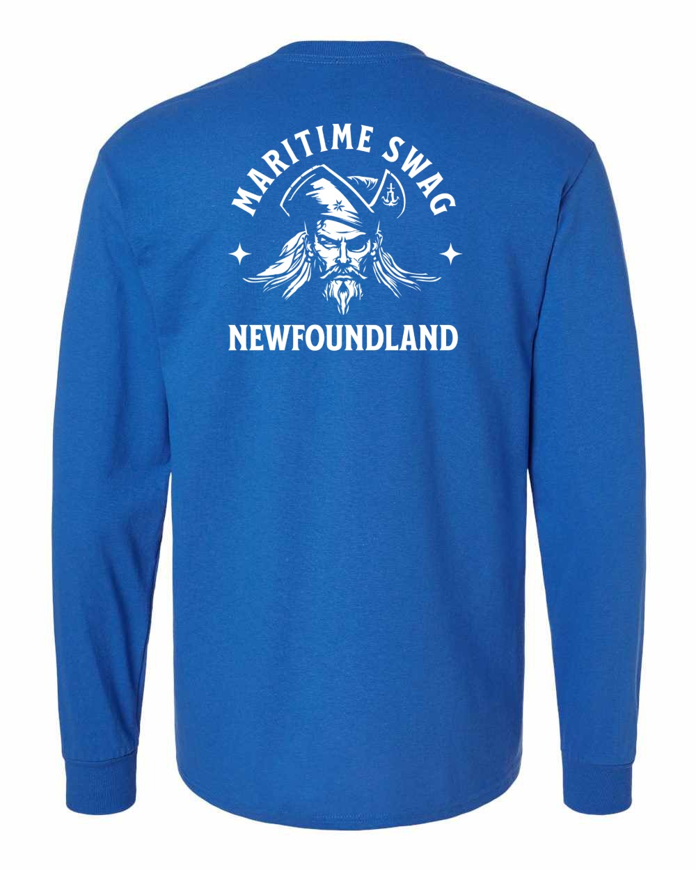 Maritime Swag Newfoundland Pirate Left Chest and Back Long Sleeve
