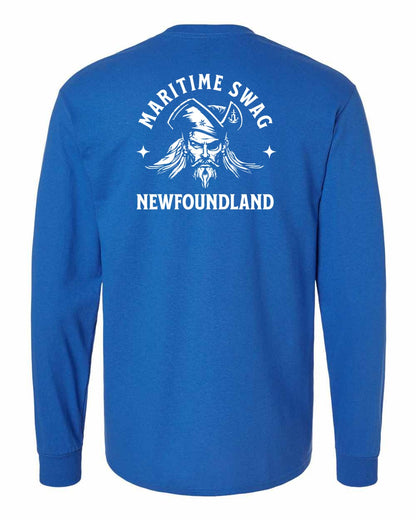 Maritime Swag Newfoundland Pirate Left Chest and Back Long Sleeve