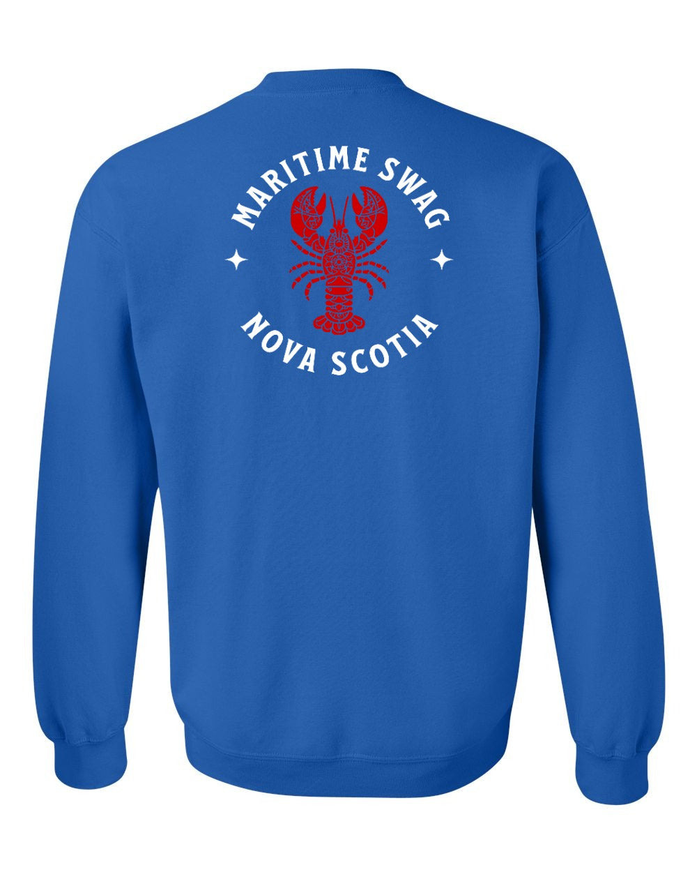 Maritime Swag NS Mandala Red Lobster Left Chest and Back Crewneck Sweatshirt - Unisex