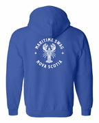 Maritime Swag NS Mandala white Lobster Left Chest and Back Zip Hoodie - Unisex