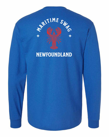 Maritime Swag Newfoundland Mandala Red Lobster Left Chest and Back Long Sleeve