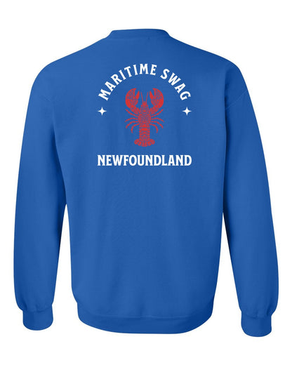 Maritime Swag Newfoundland Mandala Red Lobster Left Chest and Back Crewneck Sweatshirt