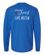 A piece of My heart in CB (Red Heart) Left Chest and Back Long Sleeve Tee - Unisex