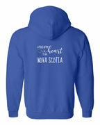 A piece of My heart in NS Tartan Heart Left Chest and Back Zip Hoodie - Unisex