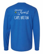 A piece of My heart in CB Tartan Heart Left Chest and Back Long Sleeve Tee - Unisex