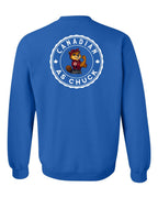 CDN as Chuck Rosie Flex Left Chest and Back Crewneck Sweatshirt - Gildan Canada (sewn Internationally) - Unisex