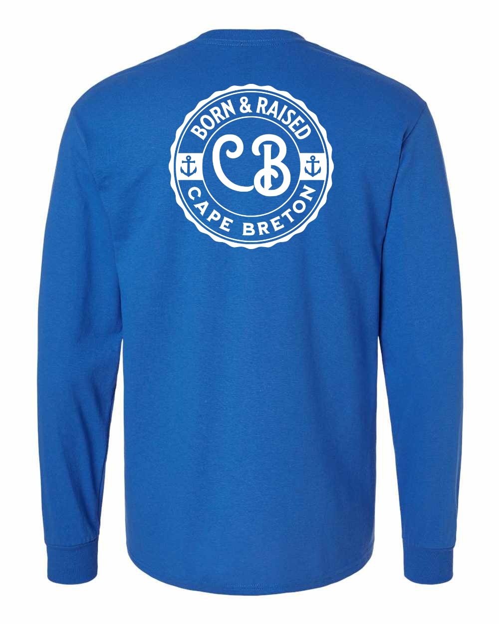 Born & Raised Cape Breton Left Chest and Back Long Sleeve Tee