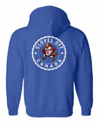 Gloves Off Beaver Left Chest and Back Zip Hoodie - Gildan Canada (sewn Internationally) - Unisex