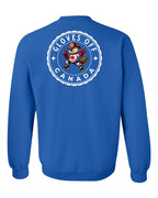 Gloves Off Beaver Left Chest and Back Crewneck Sweatshirt - Gildan Canada (sewn Internationally) - Unisex