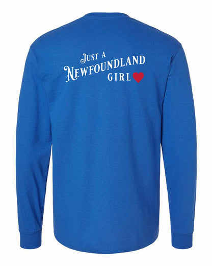 Just a Newfoundland Girl Left Chest and Back Long Sleeve