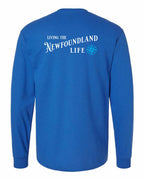 Living the NFLD Life blue Left Chest and Back Long Sleeve - Unisex