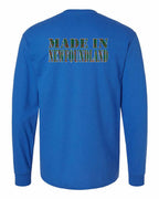 Made In NFLD ( Tartan Lettering) Left Chest and Back Long Sleeve - Unisex