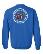 Mean & Nasty Canadians Eh! Left Chest and Back Crewneck Sweatshirt - Gildan Canada (sewn Internationally) - Unisex
