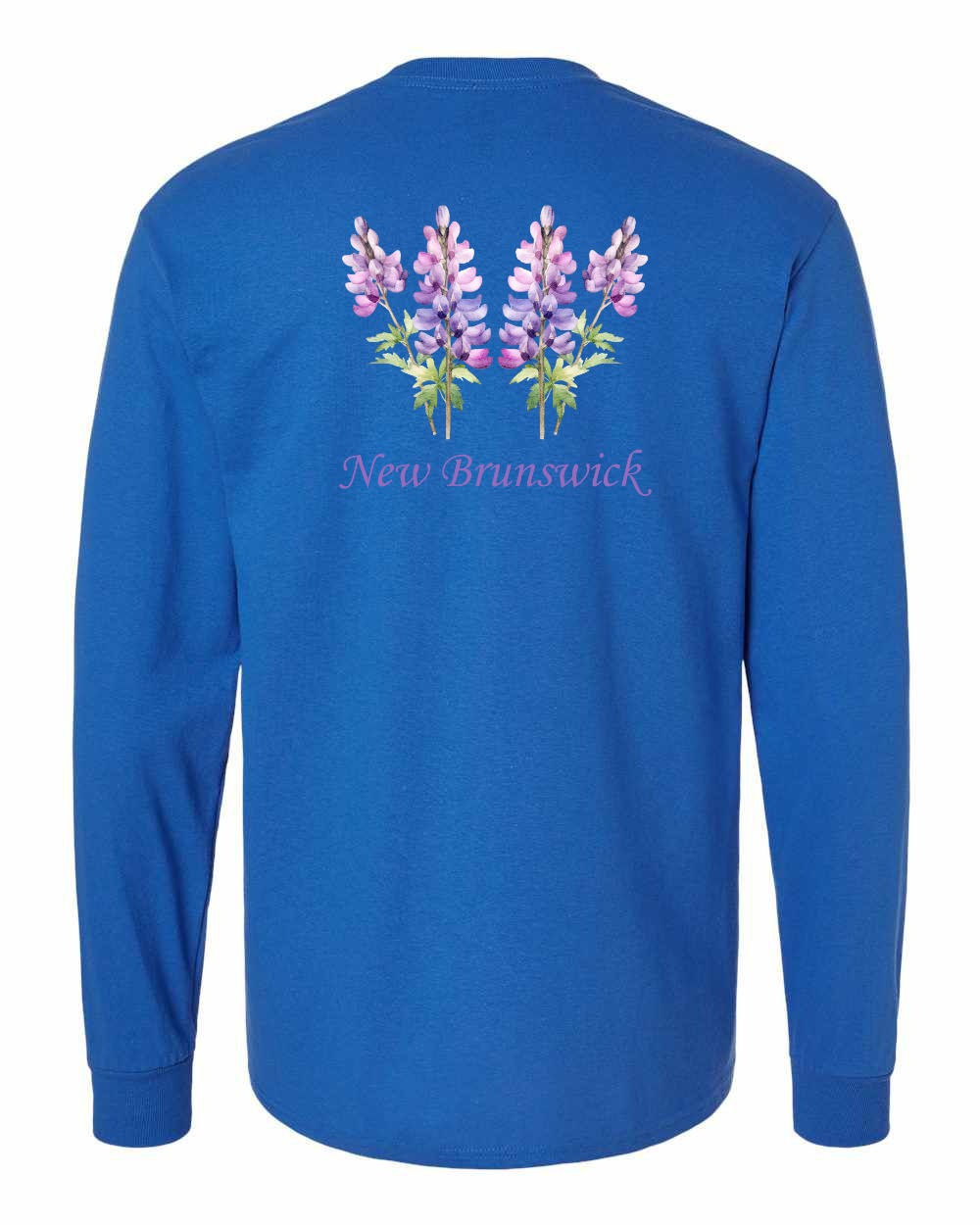 New Brunswick Lupins Left Chest and Back Long Sleeve Tee