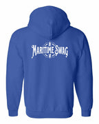 Maritime Swag Logo Left Chest and Back Zip Hoodie - Unisex
