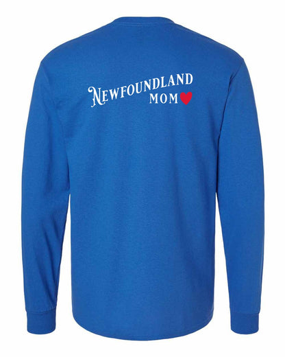 Newfoundland Mom Left Chest and Back Long Sleeve