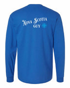 NS Guy Blue Left Chest and Back Long Sleeve Tee - Unisex